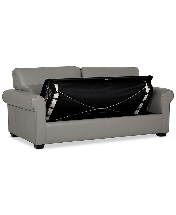 Furniture Orid 77" Full Roll Arm Leather Sleeper, Created for Macy's Macy's