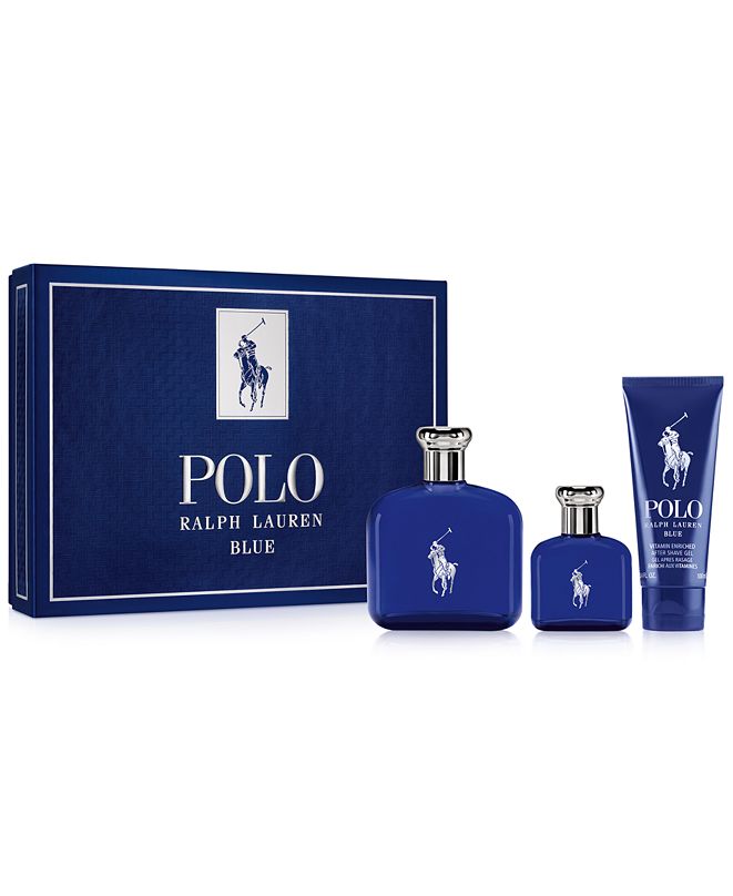 Ralph Lauren Men's 3-Pc. Polo Blue Eau de Toilette Gift Set & Reviews ...