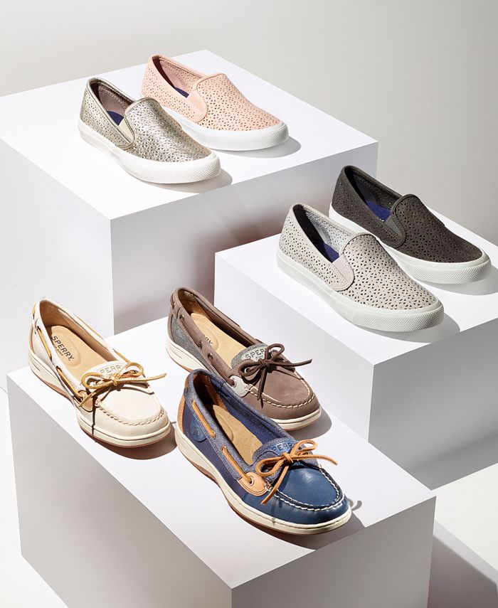Sperry Women s Seaside Perforated Slip On Sneakers Created for