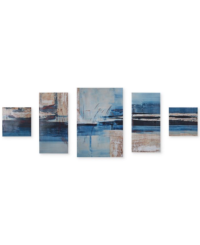 Madison Park - Overseas 5-Pc. Gel-Coated Canvas Print Set