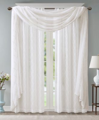 Irina Diamond Embroidered Sheer Window Treatments