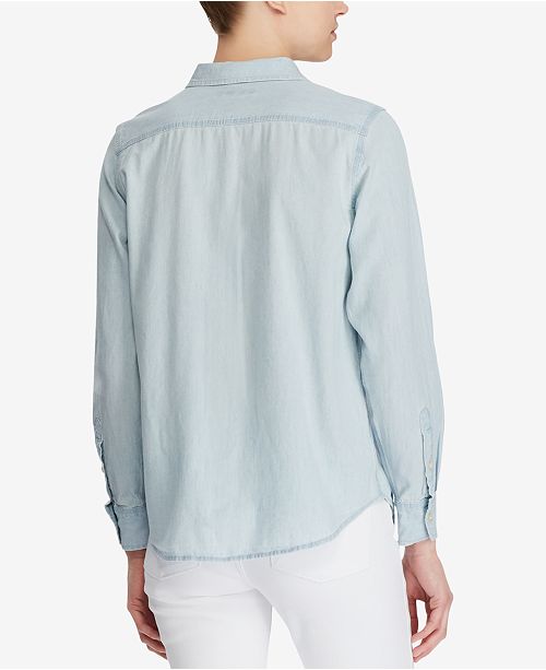 Lauren Ralph Lauren Chambray Shirt - Tops - Women - Macy's