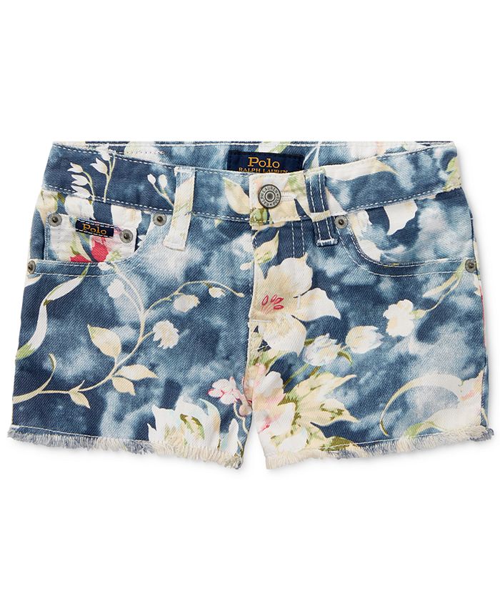 Polo Ralph Lauren Floral-Print Cotton Shorts, Little Girls & Reviews ...