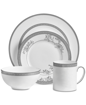 Vera Wang Wedgwood Dinnerware, Lace 4-pc. Place Setting In Silver