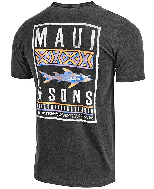 Maui And Sons Men S No Boundaries Logo Print T Shirt Reviews T