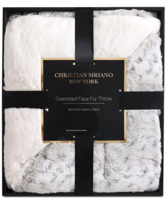 Christian Siriano Luxury Faux-Fur Throw, 60" x 70"