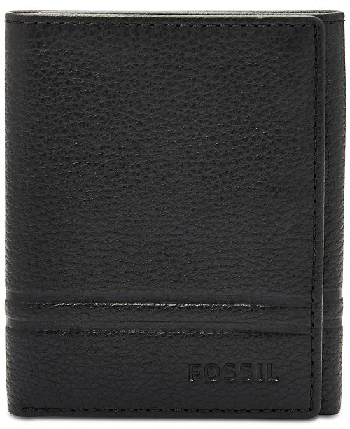 Fossil Men's Wilder Leather TriFold Wallet & Reviews All Accessories