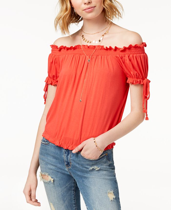 American Rag Juniors' Off-The-Shoulder Top, Created for Macy's ...