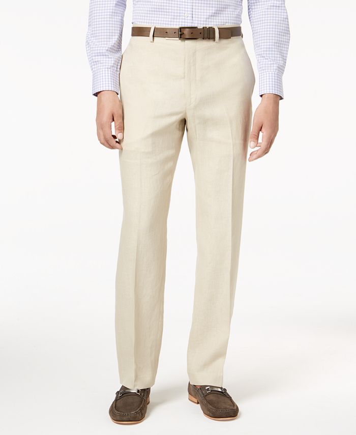 Lauren Ralph Lauren Men's Classic-Fit Solid Linen Dress Pants - Macy's