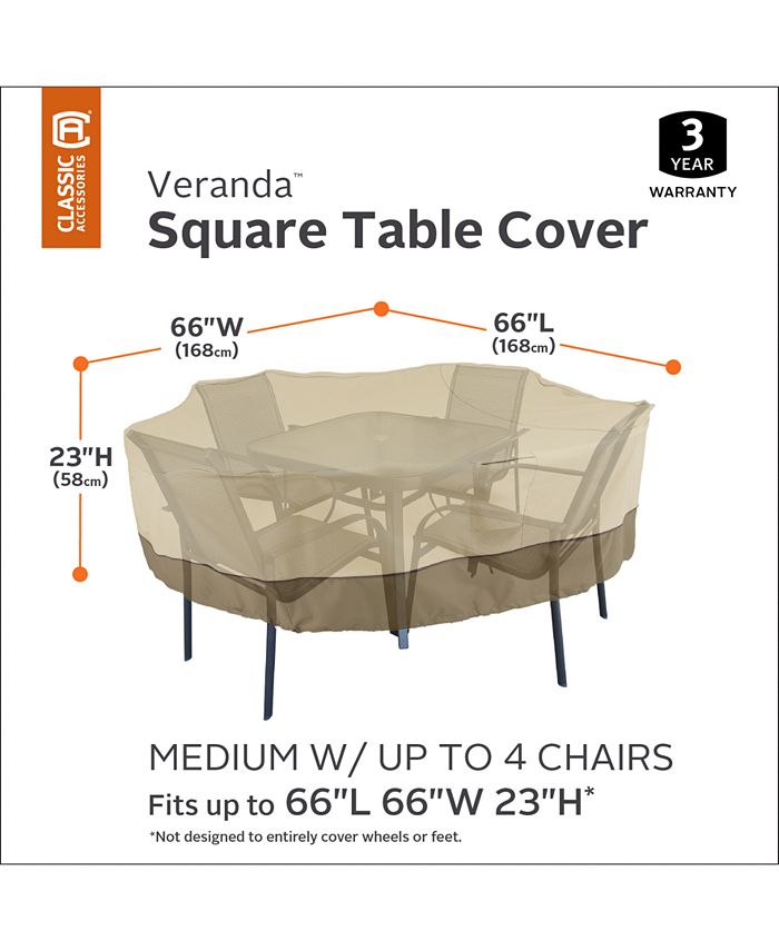 Classic Accessories Medium Square Patio Set Cover Macy's