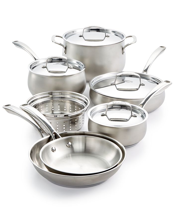 Belgique 11-Pc. Stainless Steel Cookware Set, Created for Macy's