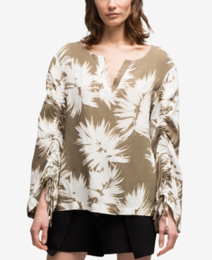 DKNY RUCHED-SLEEVE TOP, CREATED FOR MACY'S