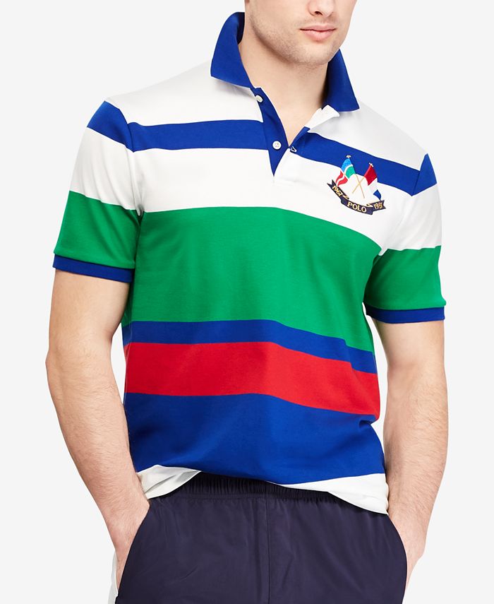 Polo Ralph Lauren Men's CP-93 Classic-Fit Striped Polo,Created for Macy ...