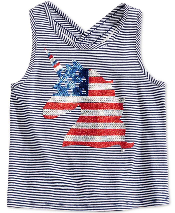 Epic Threads Little Girls Striped Graphic-Print Tank Top, Created for ...