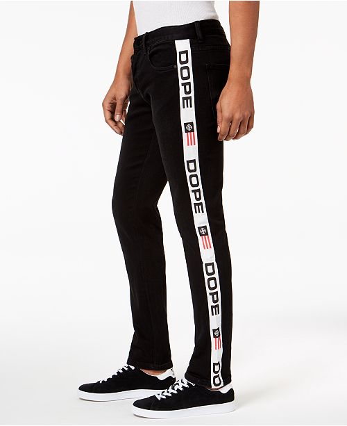 jeans with side stripe mens