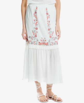 Max Studio London - Cotton Embroidered Maxi Skirt