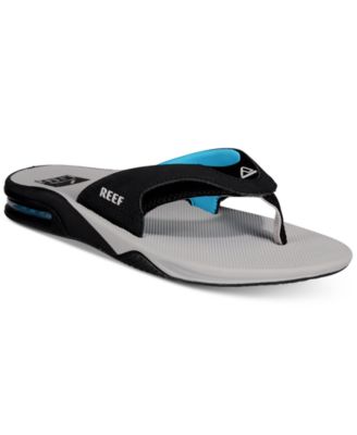men's fanning thong sandals with bottle opener