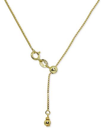 Giani Bernini - Adjustable Box Link Chain Necklace in 18k Gold-Plated Sterling Silver or Sterling Silver