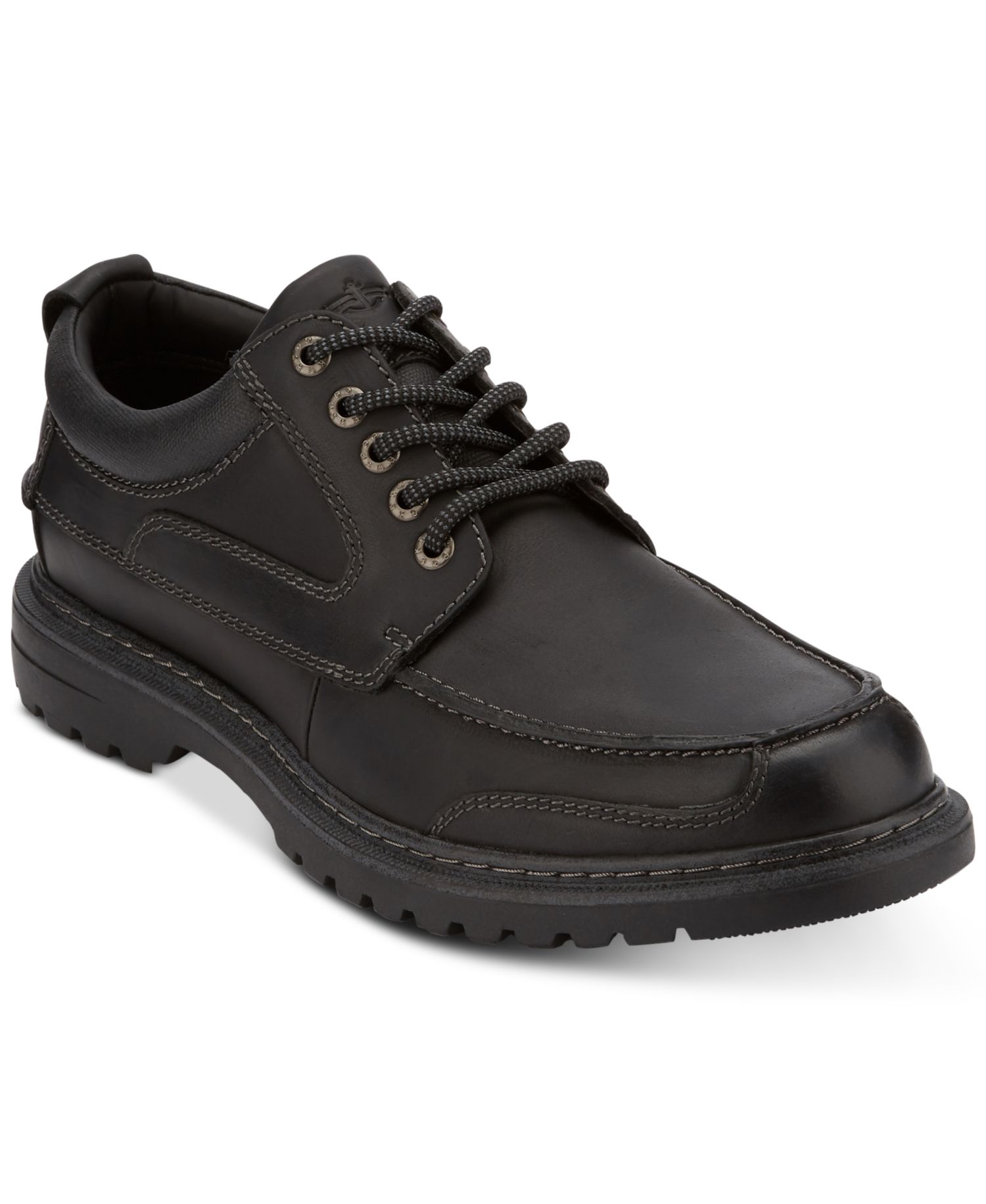Men's Overton Moc-Toe Leather Oxfords