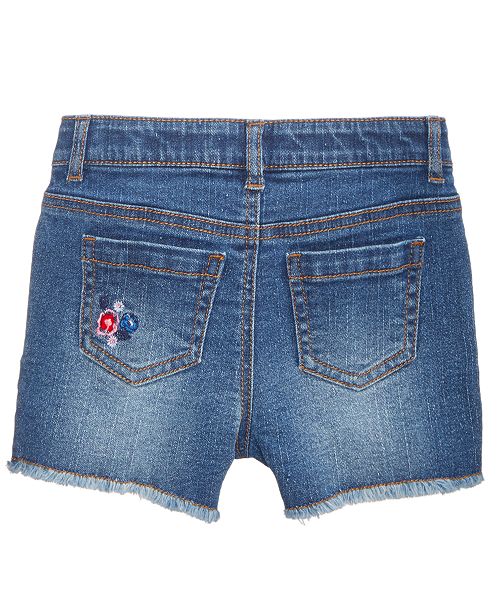 Epic Threads Toddler Girls Embroidered Denim Shorts, Created for Macy's