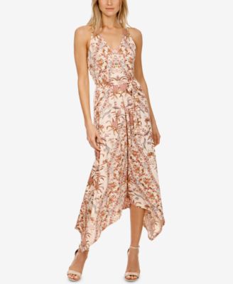 Lucky Brand - Printed Handkerchief-Hem Dress