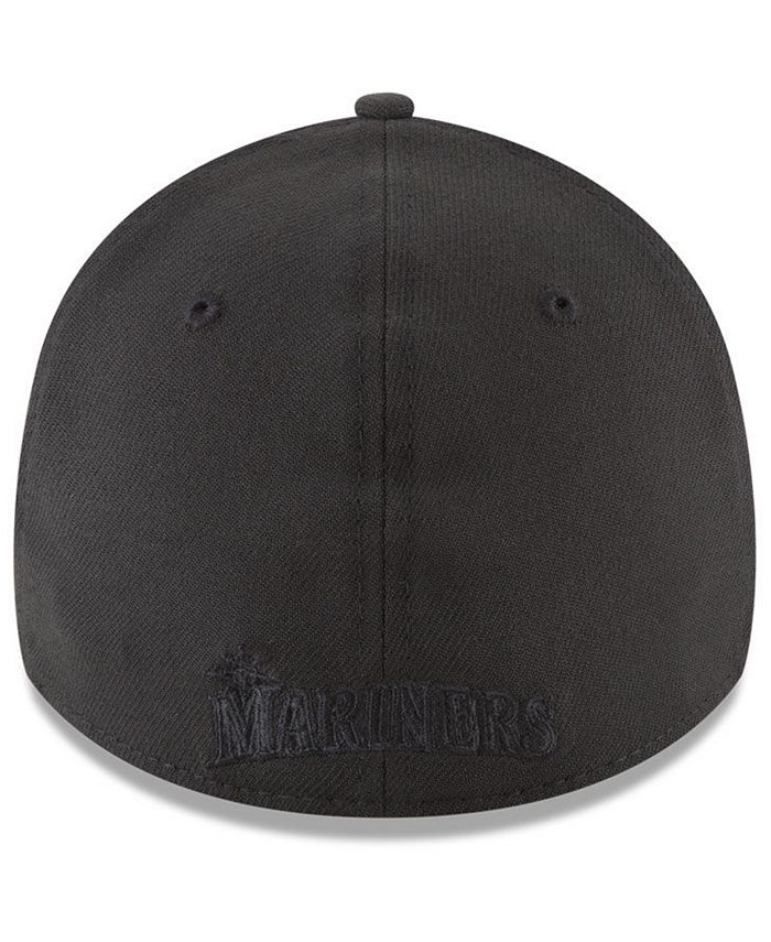 New Era Seattle Mariners Blackout 39THIRTY Cap Macy's