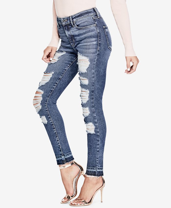 GUESS 1981 Ripped Skinny Jeans Macy's