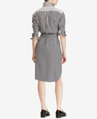 polo ralph lauren striped cotton shirtdress