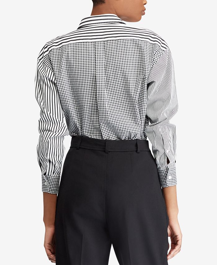 Polo Ralph Lauren Striped Cotton Boyfriend Shirt Macy's