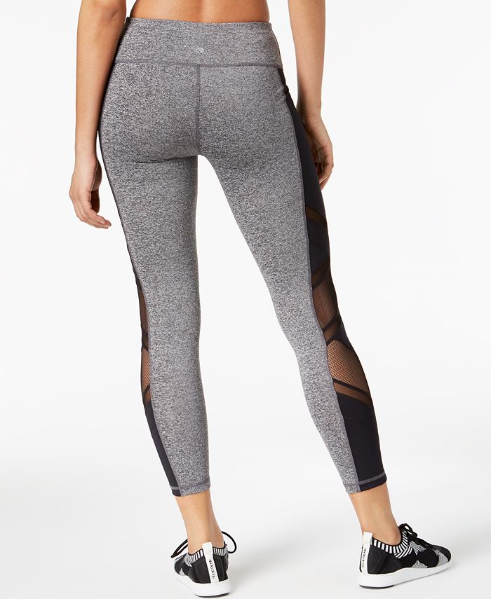Ideology Mesh-Trimmed Ankle Leggings, Created for Macy's - Macy's