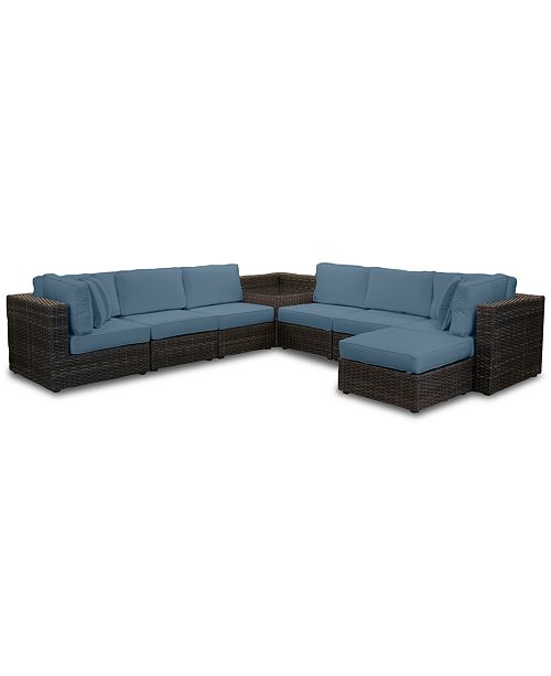 Furniture Viewport Outdoor 8Pc. Modular Seating Set (2 Corner Units, 4