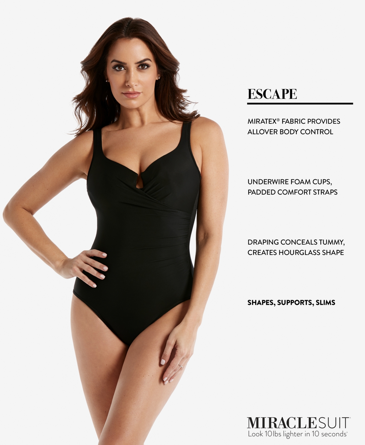 Shop Miraclesuit Plus Size Escape Underwire Allover-slimming Wrap One-piece Swimsuit In Tamarind