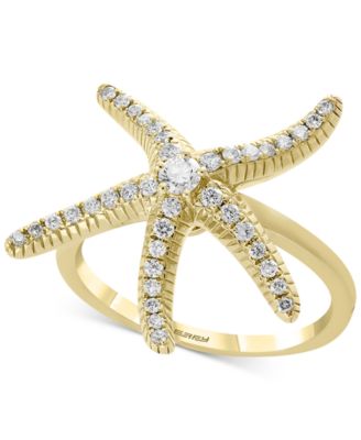 EFFY Collection - Diamond Starfish Statement Ring (1/3 ct. t.w.) in 14k Gold