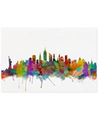 Trademark Global - Michael Tompsett New York City Skyline 16" x 24" Canvas Art Print