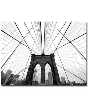Trademark Global Nina Papiorek 'nyc Brooklyn Bridge' 35" X 47" Canvas Wall Art