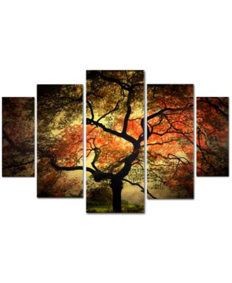 Trademark Global - Philippe Sainte-Laudy 'Japanese' Large Multi-Panel Wall Art Set