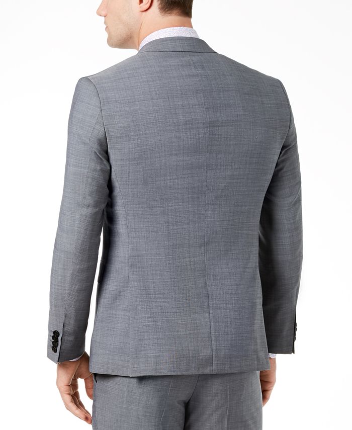 Hugo Boss HUGO Men's Extra-Slim Fit Gray Crosshatch Suit Jacket - Macy's