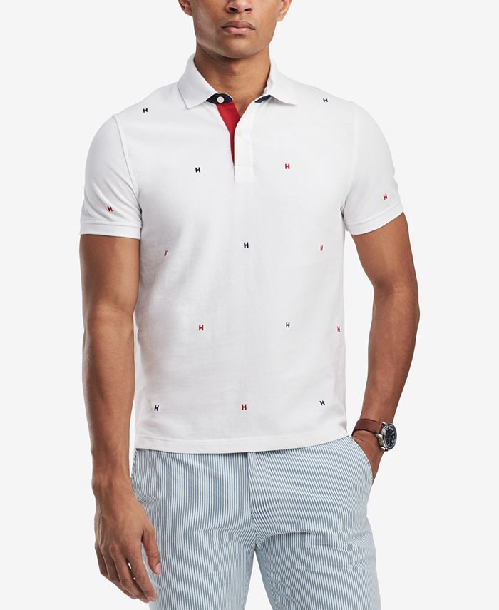 Tommy Hilfiger Men's Classic Fit Embroidered H Logo Polo, Created for ...