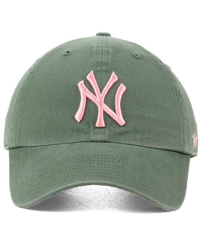 '47 Brand New York Yankees Moss Pink CLEAN UP Cap - Macy's