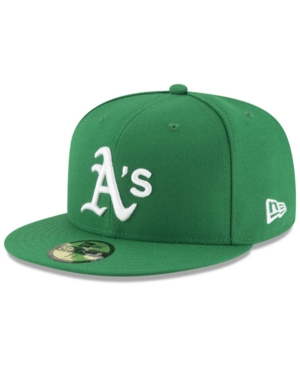 Shop New Era Oakland Athletics Authentic Collection 59fifty Fitted Cap In Kelly Green