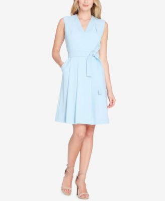 Tahari ASL - Belted Faux-Wrap Dress