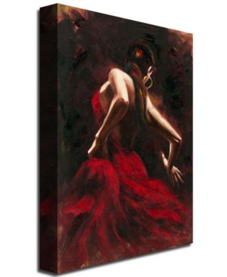 Antonio 'Flamenco Dancer' 22" x 32" Canvas Art Print