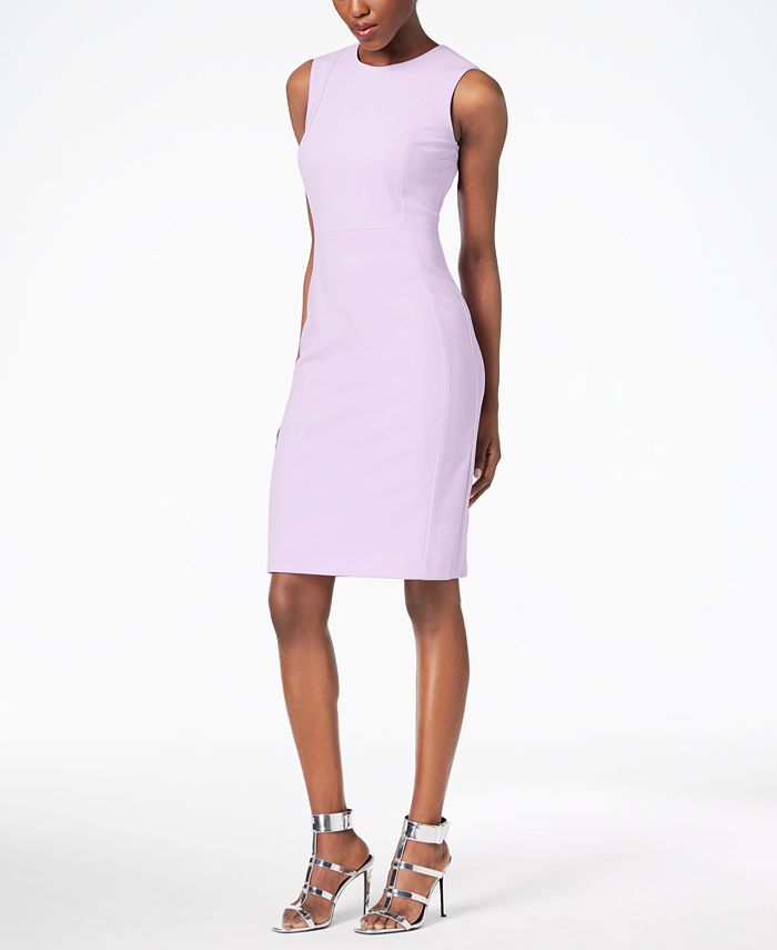 Calvin Klein Scuba Crepe Sheath Dress - Macy's