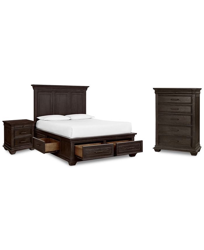 Furniture Hansen Storage Bedroom Furniture, 3Pc. Set (Full Bed