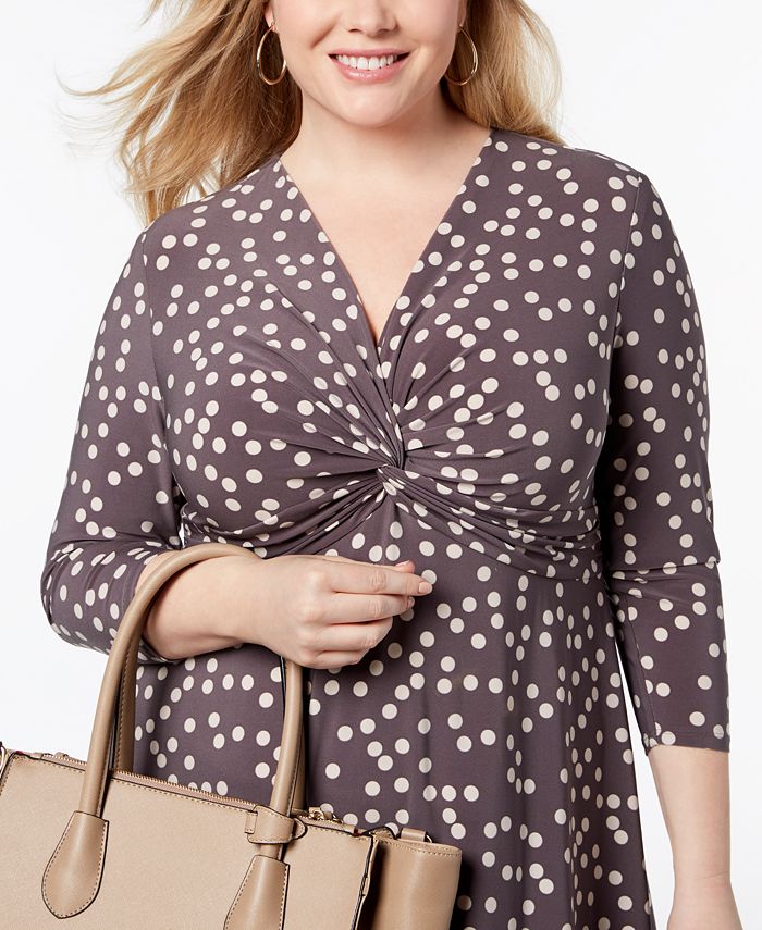 Anne Klein Plus Size Printed ALine Dress Macy's