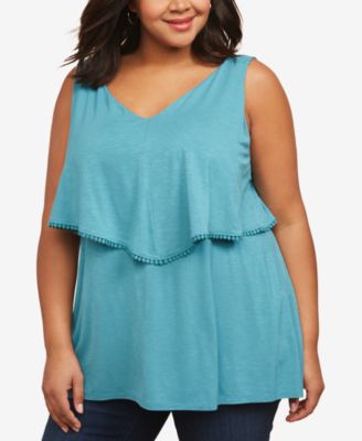 Motherhood Maternity - Plus Size Tiered Nursing Top