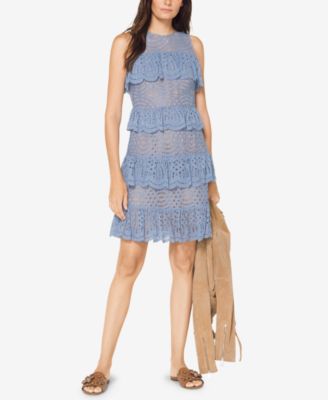 michael kors blue lace dress