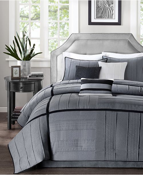 Madison Park Bridgeport 7 Pc Faux Suede California King Comforter