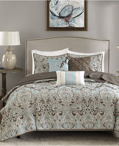 Madison Park Geneva 6 Pc Quilted King California King Coverlet