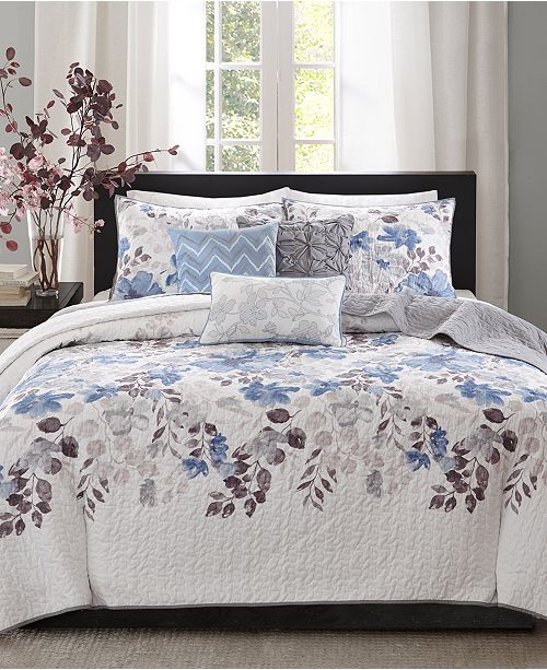 Madison Park Luna 6 Pc Full Queen Coverlet Set Reviews Bed In